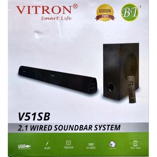 High Quality V51SB Powerful Bass Sound Bar System Bluetooth Enabled with Remote Control
