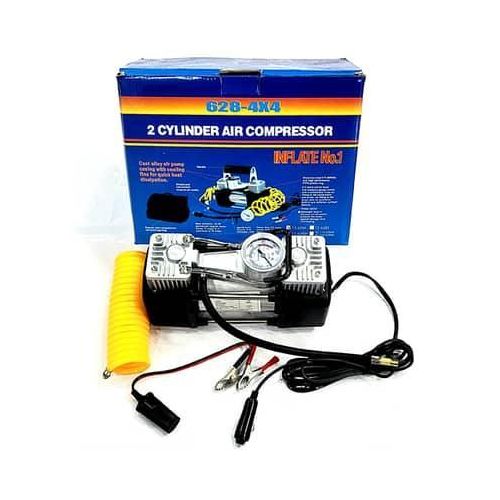 Heavy Duty Portable DC 12V Electric Car Tyre Inflator Pump Auto Car Pump Air Compressor Pressure Digital Car Compressor with Double Cylinder