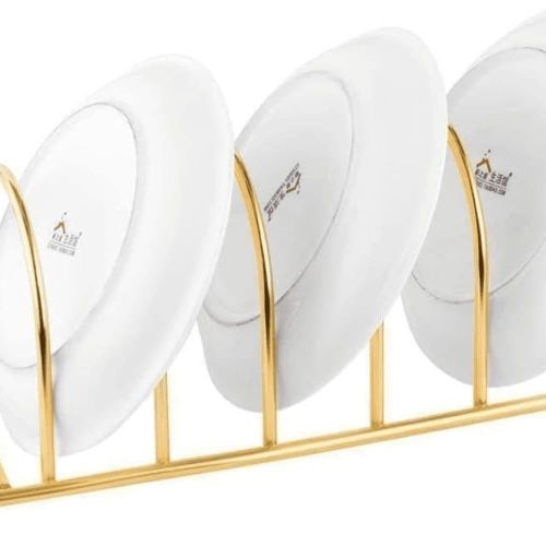 Metallic golden 7 slot plate holder