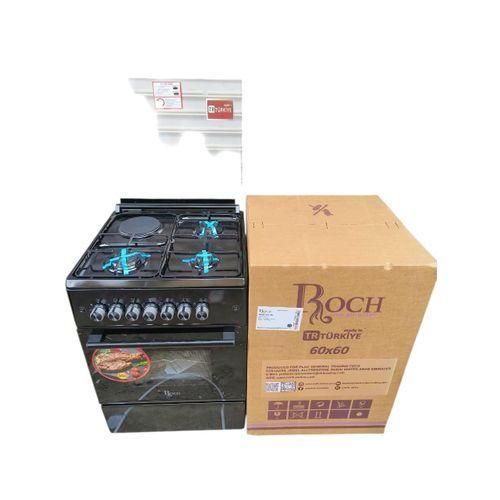 60x60 Turkey Make 3 gas +1 Rapid Electric Hotplate standing Cooker with Electric Oven -Black