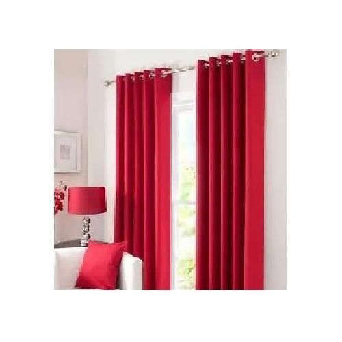 2Pcs Red Curtains 15m15m with 1pc White Heavy Sheer 2m All Panels Have an Eyelet Header and a Height of 24m