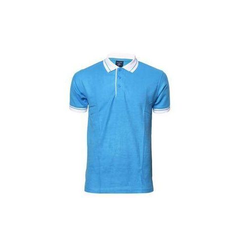 Collar Short Sleeved Polo Style T-shirt - White & Blue