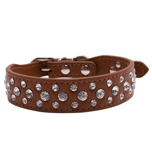 Personalized Rhine PU Pet Dog Collars for Small Medium