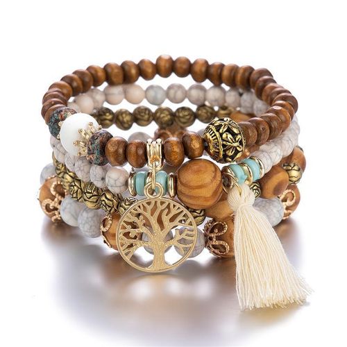 4 PCS Bohemian Beaded Bracelets