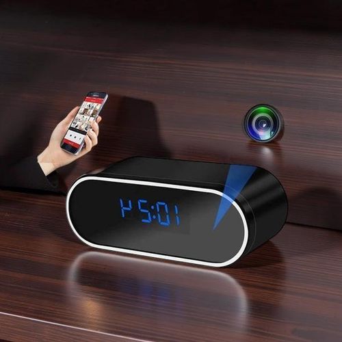 APP Remote View Night Vision 247 Operation 1080P Full HD 4K Home and Office Security Surveillance Monitoring Alarm Mini Table Clock WiFi Spy Hidden Camera Audio Video Recorder
