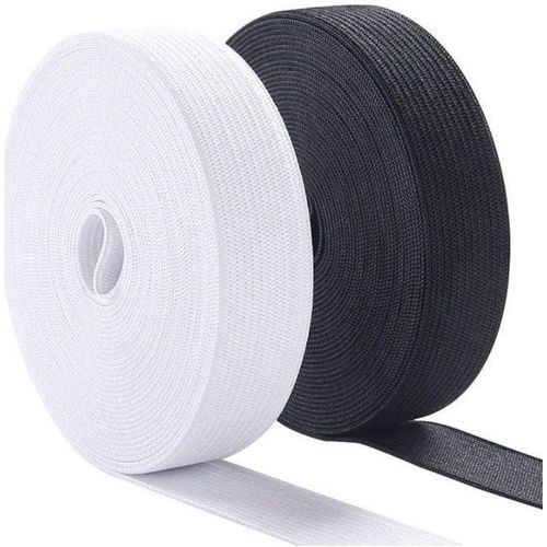 2pcs Black &White High Elasticity Elastic Bands Rolls