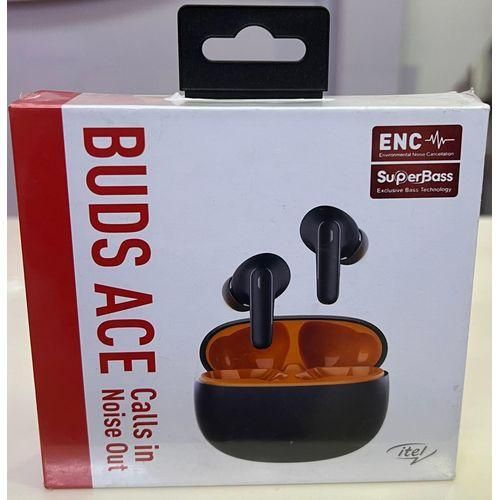 Itel Buds Ace In Ear TWS Earbuds With 40H Playtime, Quad Mic ENC, IPX5, 10MM Bass Boost Drivers,BT Version 5.3, Fast Charging