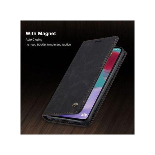 Black Retro Leather Wallet Flip Cover for Xiaomi 15 ultra – CaseMe Magnetic Stand Case with Card Slots & All-Round Protection