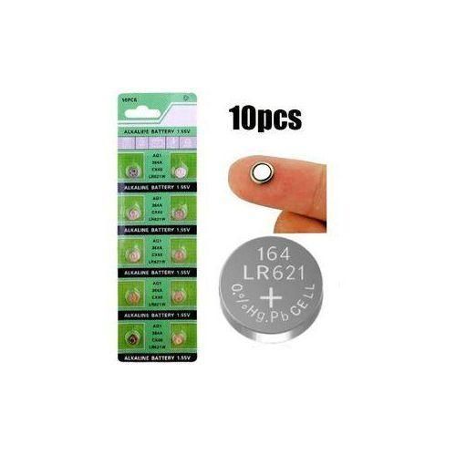 10pcsPack AG1 Watch Coin Battery 155V 364 SR621SW LR621 LR60 CX60 Alkaline Button Cell Batteries