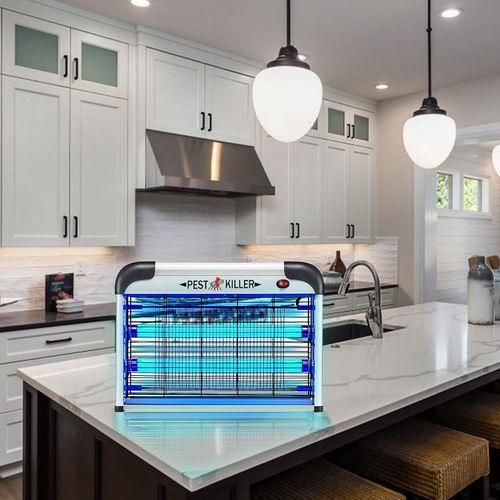 Fly Trap Indoor Bug Zapper, 2800V Powerful Flying Insect Mosquito Killer w/ 20W Blue Light Attract, Plug-in Pest Control Machine for Moth, Fruit Fly, Fungus Gnat, Garage Bug Catcher