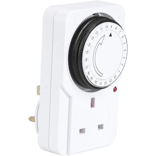 Plug Socket, Mechanical Outlet Timer Intelligent Timing Power Switch 24 Hour Cycle Timer Uk Plug