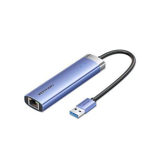 USB Hub USB 3.0 to USB 3.0 x 3/RJ45/USB-C 0.15M Blue Aluminum Alloy Type-TGFSB