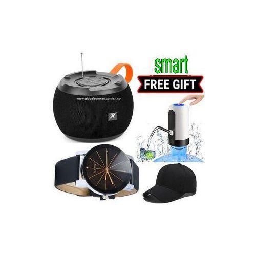 C15 Radio With Fm Stations Super//Strong Bass USB Rechargeable BT Speaker/ Robot TF/AUX Super & Royal Quality+ Free Watch & 20L Water Dispenser pump & Cap