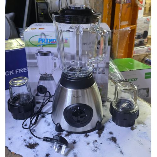 Primadale 3-in-1 Blender 15L Glass Jar 400W Grinder Mill for Smoothies Dry Grinding Hot Beverages