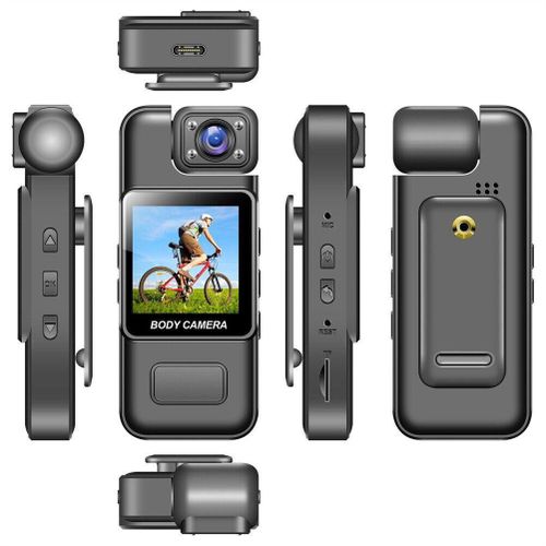 Compact Waterproof Body Worn Camera with HD Video, Night Vision, Built-in Microphone, Motion Detection, and Clip-On Mount – Ideal for Security, Outdoor Sports & Cycling