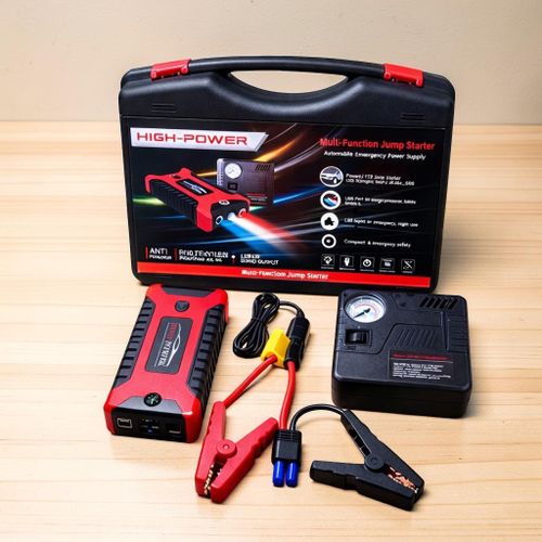 Easy Set Up Operation 12V 99800mAh High Capacity High Power Emergency Car Jump Starter Battery Booster Power Bank with Tire Inflator Air Compressor Pump