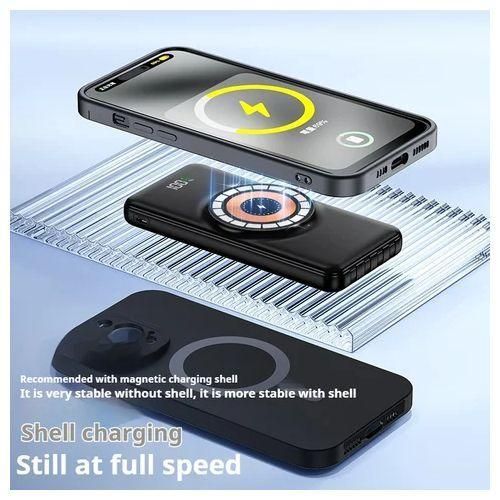 Wireless Power bank 30000mAh High capacity powerbank 30000mAh powerful powerbank with inbuilt charging cables LED power level display