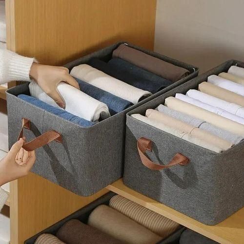 Foldable Clothes Storage Box Clothes Organizer Jeans Pants Sweaters Organizer Drawer Shelf Wardrobe Organizer