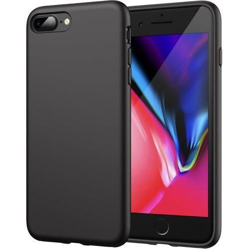 iPhone 7 Plus iPhone 8 Plus Silicone Case Silky-Soft Touch Full-Body Protective Case Shockproof Cover with Microfiber Lining Black Protective Phone Cover