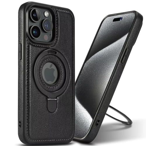 Premium Magnetic Leather IPhone Ip13 Back Cover With Stand – Elegant, Shockproof & MagSafe Compatible