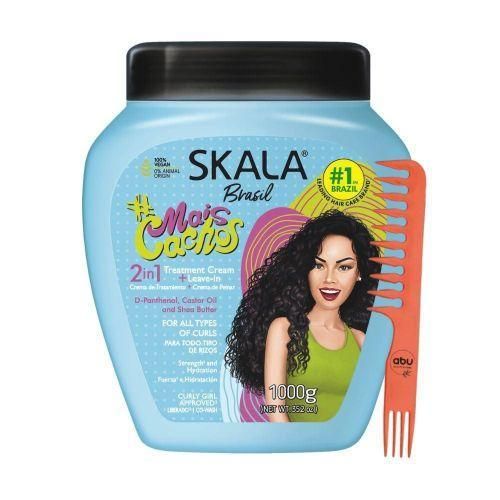 Expert Mais Cachos Hair Care 1000g Brazilian More Curls Eliminate Anti Frizz For Curly Hair 2 in 1 Conditioning Treatment Cream and Cream To Comb