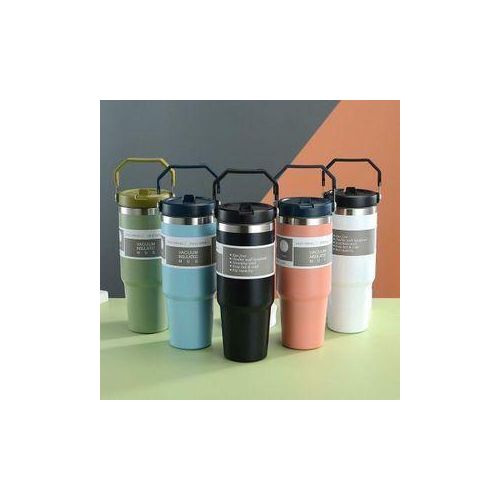 Unbreakable Insulated Beer Pints Mug - 1.0L Heavy Duty Stainless Steel Travel Tumbler with Secure Lid and Handle