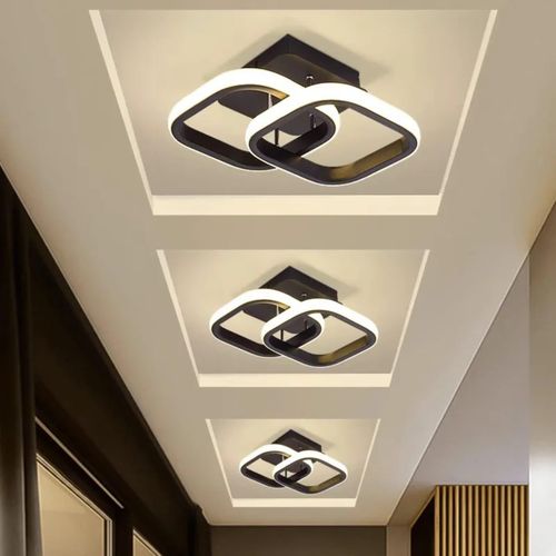 Morden stair home decoration corridor aisle hallway LED small ceiling black lamp cloakroom entrance hall aisle lights