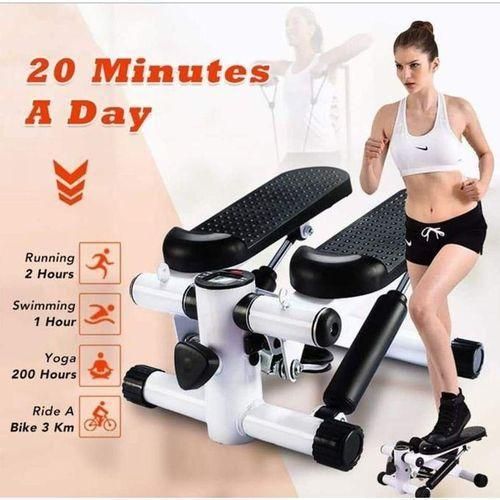Mini Stepper with Resistance Band, Stair Stepping Fitness Exercise Home Workout Equipment for Full Body Workout