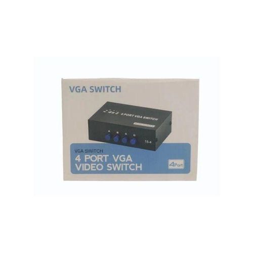 Net VGA 4 in 1 Out 4 Port VGA Switch Press Button four Way VGA Video Switch for PC TV Monitor 4ports Vga Video Switch splitter