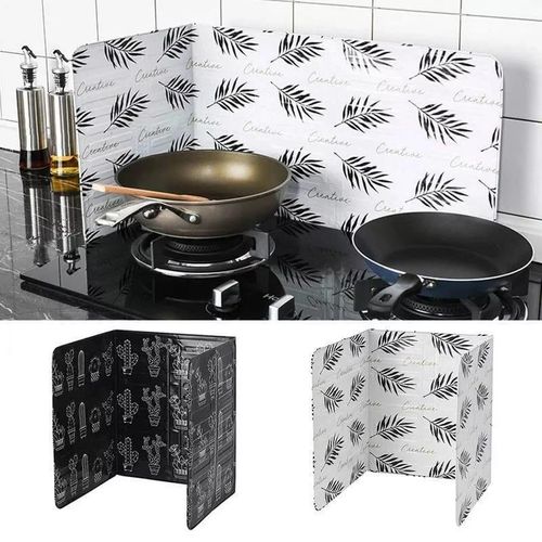 Foldable Aluminium Foil,Aluminum Foil Foldable Kitchen Oil Splatter Guard, Gas Stove Baffle Plate, Oil Splash Proof Screen