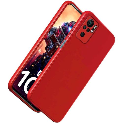 Soft Silicone Back Cover for Xiaomi Redmi Note 10 - Maroon, anti-fingerprint, anti-scratch, durable silicone case
