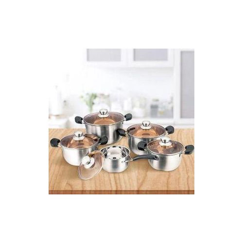 Heavy Gauge Stainless Steel 10pcs Cookware Set For Cooking