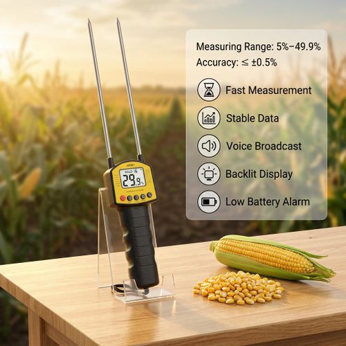 Professional Digital Grain Moisture Meter for Corn Wheat Rice Bean Peanut Grain Measurement Moisture Tester