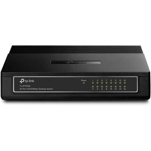 TP Link TL-SF1016D 16-Port 10/100 Mbps Desktop Ethernet Switch/Hub, Ethernet Splitter, Plug & Play, No Configuration Required