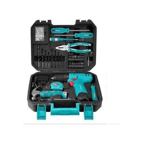 Cordless Drill 81 PCS Tool Set Household Tool Set Screwdriver Hammer Drill Bits
