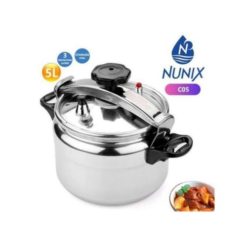 Aluminium Pressure Cooker - Explosion Proof - 5 L Silveritres - Silver