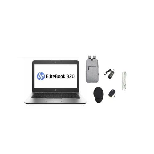 Elitebook 8GB RAM 500GB HDD Core i5-6th Gen Laptop 12.5'' Display 820 G3 Refurbished Laptop,Bluetooth, Webcam, Windows 11 PRO Activated, Office & Basic Software Installed + Free Bag + Charger + Wireless Mouse,Mousepad + Extension