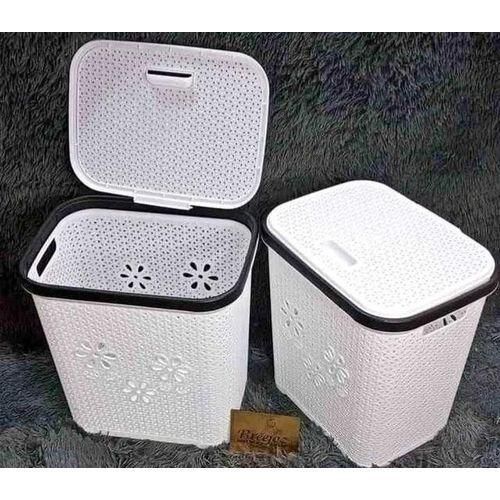 Durable laundry basketWhiteBlue and Green