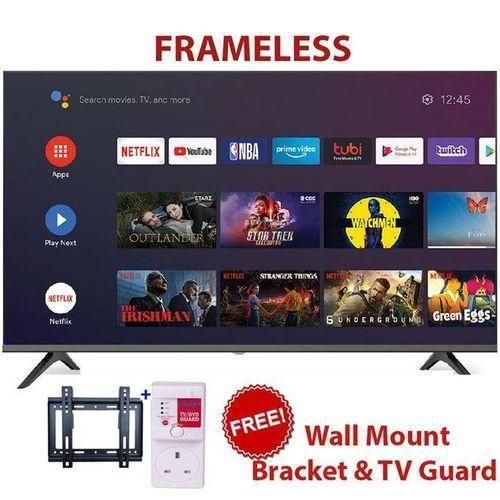 40" Inch Frameless Smart Android TV AppStore Netflix Youtube Television+TV Guard+Wall Bracket