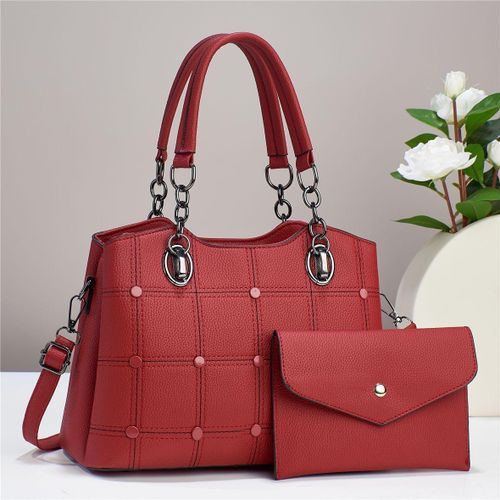 2 in 1 Leather Official Women Handbags Purse Ladies Set bags