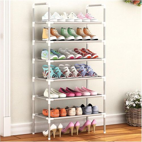 6-Tier Steel Pipe Shoe Rack