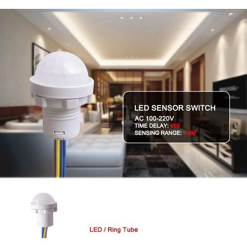 Light Switch PIR Sensor Detector Smart Switch LED 110V 220V PIR Infrared Motion Sensor Switch Auto On Off wholesale