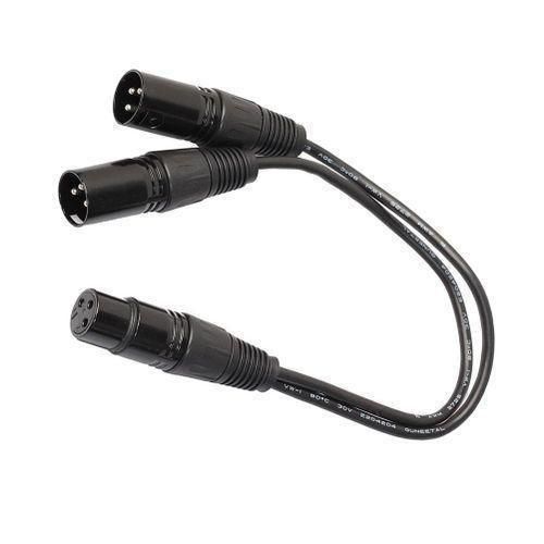 Classic 3 Pins XLR Female Jack To Dual 2 Male Plug Y Splitter Cable Adaptor Cord For Microphone 1.5 Metres
