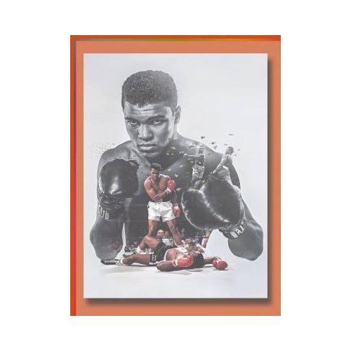 This image is a portrait of the legendary boxer Muhammad Ali