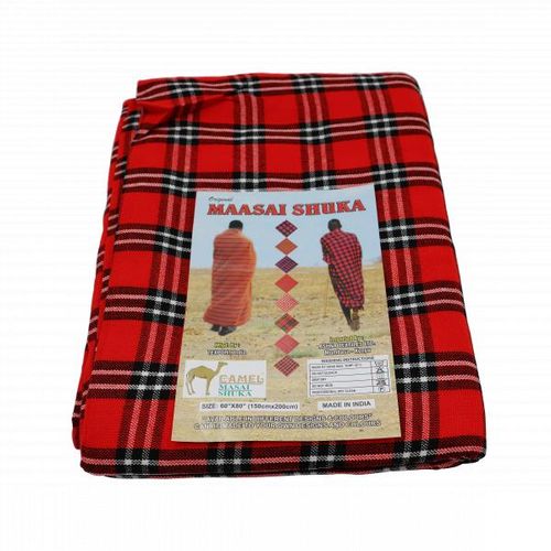 Masai Shuka 60x80 Inches Authentic African Blanket Soft & Durable Multi-Purpose Fabric for Everyday Use