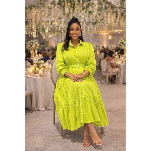 Unique green maxi dress