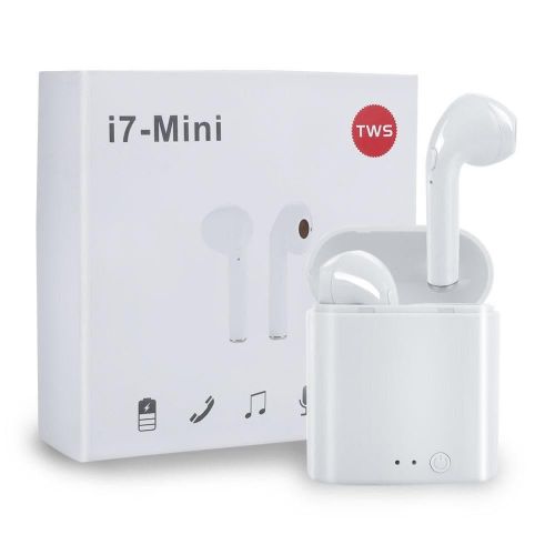 I7 Mini TWS Wireless Bluetooth Earbuds with High-Quality Stereo Sound, Noise Reduction, Touch Controls, Portable Charging Case, Long Battery Life, Deep Bass, Lightweight & Compatible with iOS & Android Devices