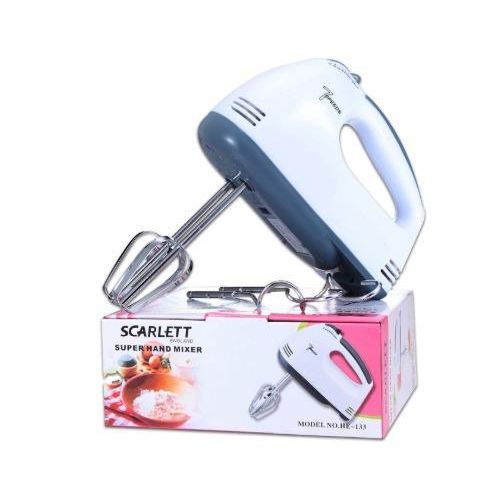 Electric Hand Mixer 7 Speed Lightweight Egg Beater with Stainless Steel Whisks and Dough Hooks for Baking, Cream, and Cake Mixing – Powerful 180W Kitchen Handheld Blender