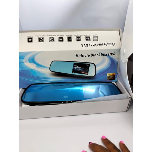 Advanced Full HD 1080P Vehicle Blackbox DVR Mirror Dashcam with Wide-Angle Camera and Continuous Loop Recording