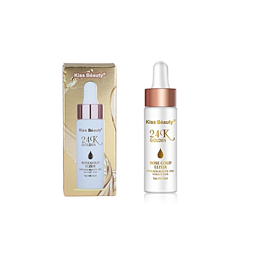 Kiss Beauty 24k Golden Rose Gold Elixir Make Up Base 15ml Best
